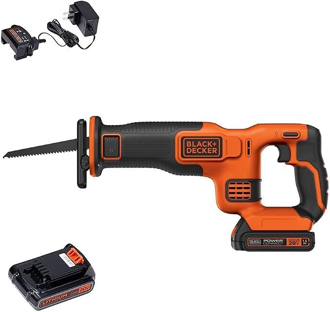51sb0fqfVeL._AC_SX679_.jpg BLACK+DECKER 20V MAX* Cordless Reciprocating Saw Kit (BDCR20C) - Image 1