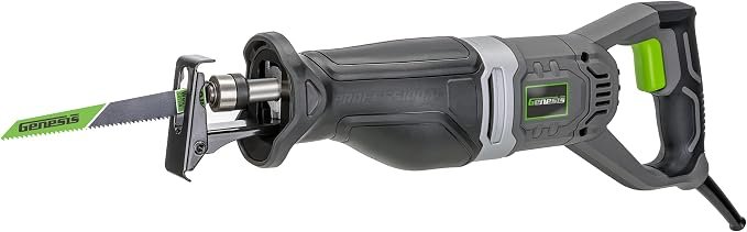 61UEHcHHstL._AC_SX679_.jpg Genesis 10Amp Variable-Speed Reciprocating Saw with Wood and Metal Cutting Blades, Tool-less Blade Change, 2 Year Warranty (GRS101B) - Image 1