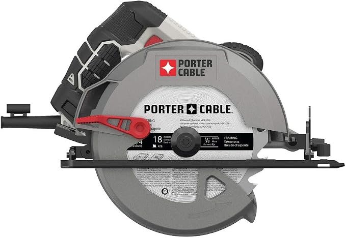 61mjIyIxuqL._AC_SX679_.jpg Porter-Cable PCE300 15 Amp 7-1/4 in. Steel Shoe Circular Saw - Image 1