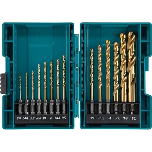 71Cznoi9n9L._SX522_.jpg Makita B-65399 Impact Gold 14 Pc. Titanium Drill Bit Set, 1/4 in. Hex Shank - Image 1