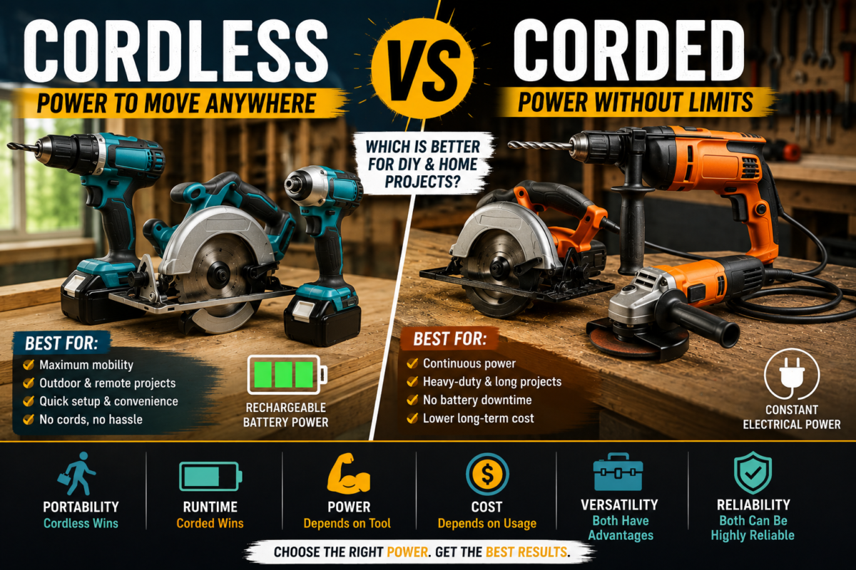 Cordless vs Corded Choosing Power Tools